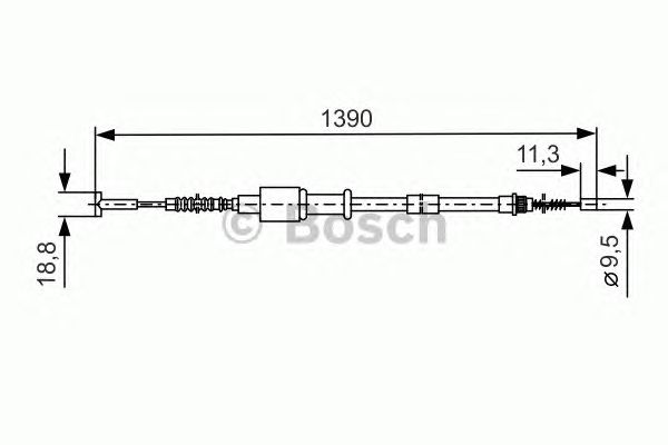 Cable, parking brake 1 987 477 088