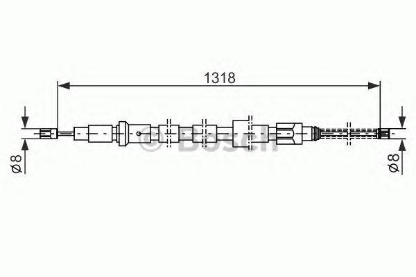 Cable, parking brake 1 987 482 244