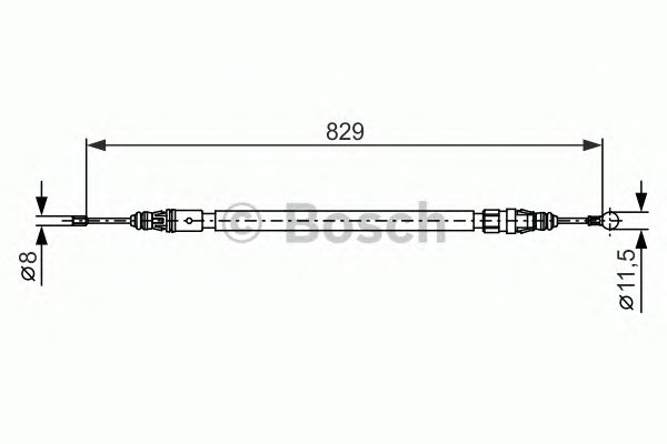 Cable, parking brake 1 987 482 372
