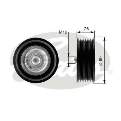 Medløberhjul, multi-V-rem T36125