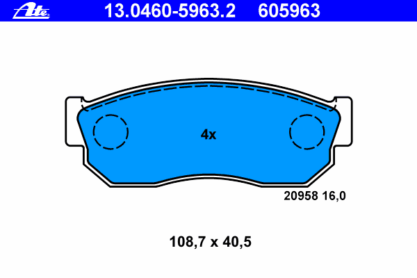 Kit de plaquettes de frein, frein à disque 13.0460-5963.2