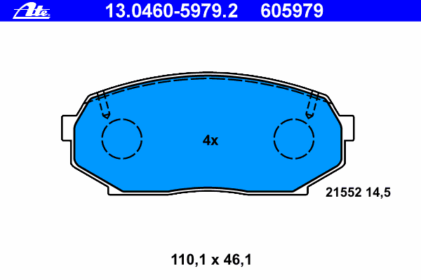Brake Pad Set, disc brake 13.0460-5979.2