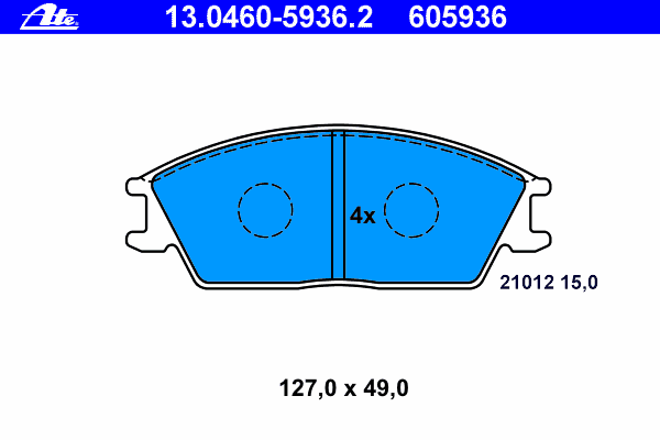 Brake Pad Set, disc brake 13.0460-5936.2