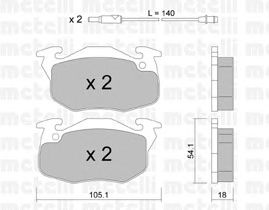 Brake Pad Set, disc brake 22-0037-2