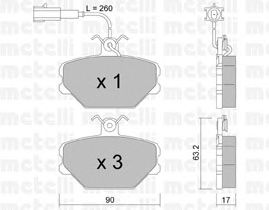 Brake Pad Set, disc brake 22-0059-0