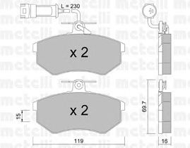 Brake Pad Set, disc brake 22-0148-3