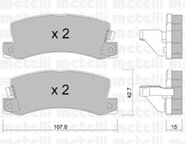 Brake Pad Set, disc brake 22-0161-1
