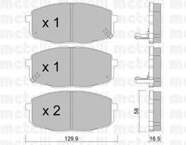 Kit de plaquettes de frein, frein à disque 22-0513-0