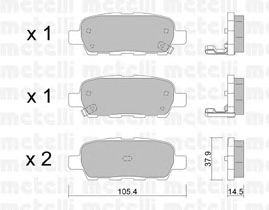 Brake Pad Set, disc brake 22-0612-0