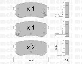 Brake Pad Set, disc brake 22-0815-0