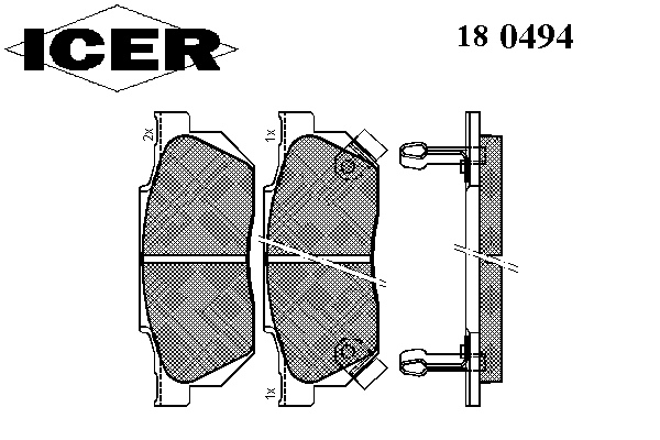 Комплект тормозных колодок, дисковый тормоз 180494
