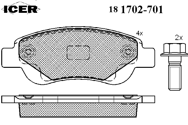 Brake Pad Set, disc brake 181702-701
