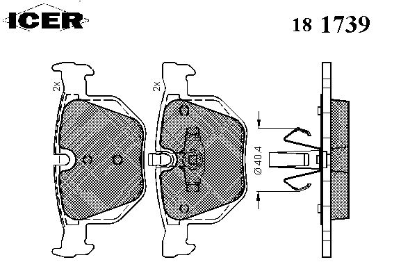 Brake Pad Set, disc brake 181739