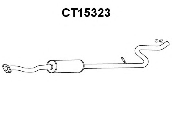 Front Silencer CT15323