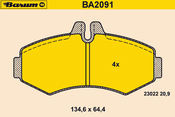 Brake Pad Set, disc brake BA2091