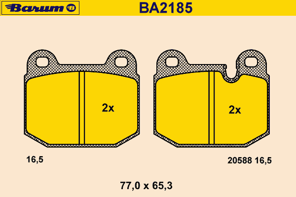 Brake Pad Set, disc brake BA2185