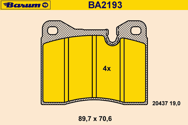 Brake Pad Set, disc brake BA2193