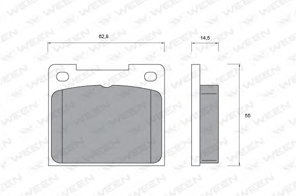 Комплект тормозных колодок, дисковый тормоз 151-1078