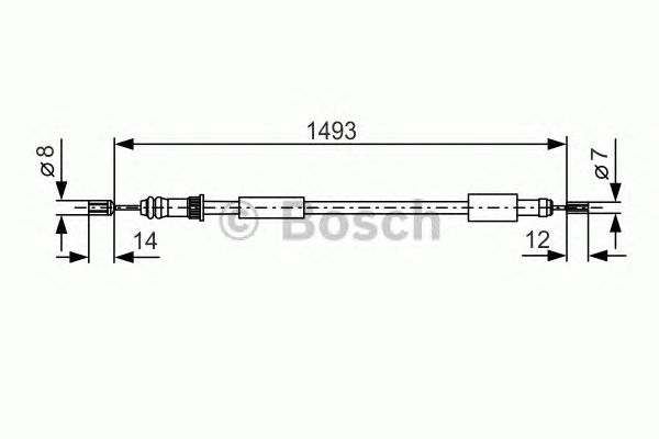Cable, parking brake 1 987 477 271