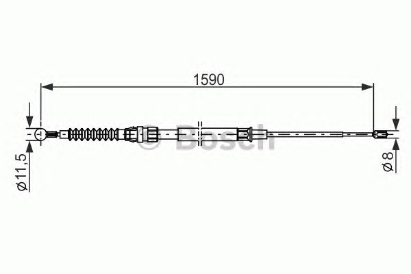 Cable, parking brake 1 987 482 265