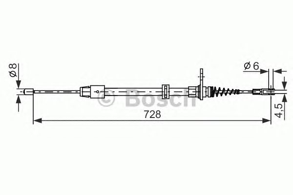 Cable, parking brake 1 987 482 301