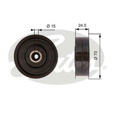 Deflection/Guide Pulley, v-ribbed belt T36372