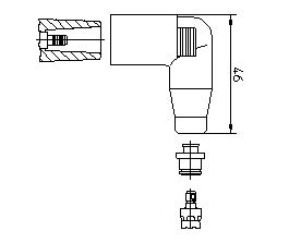 Conector, bobina de encendido 13552A1