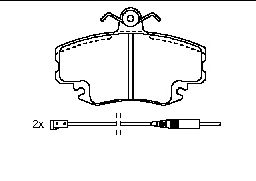 Комплект тормозных колодок, дисковый тормоз BL1323A2