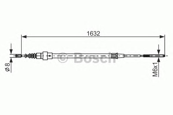 Cable, parking brake 1 987 477 204