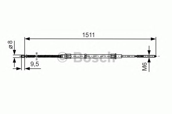 Cable, parking brake 1 987 477 284