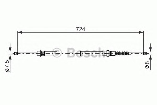 Cable, parking brake 1 987 477 593