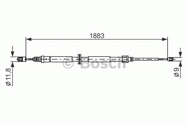Cable, parking brake 1 987 482 302