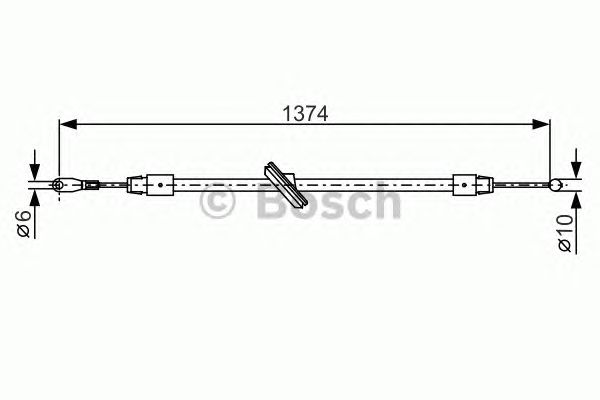 Cable, parking brake 1 987 482 312