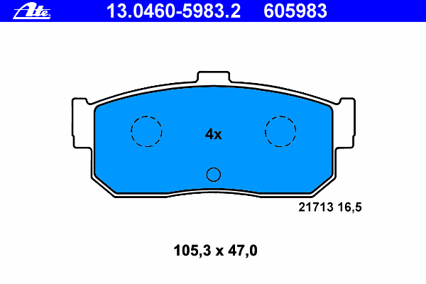 Brake Pad Set, disc brake 13.0460-5983.2