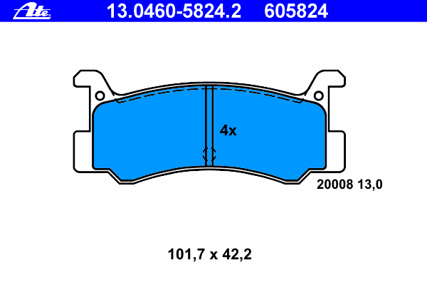Brake Pad Set, disc brake 13.0460-5824.2