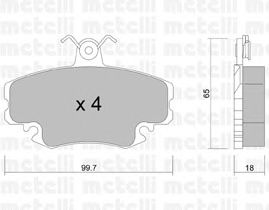 Комплект тормозных колодок, дисковый тормоз 22-0120-0
