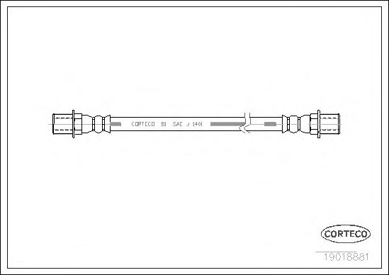 Tubo flexível de travão 19018881