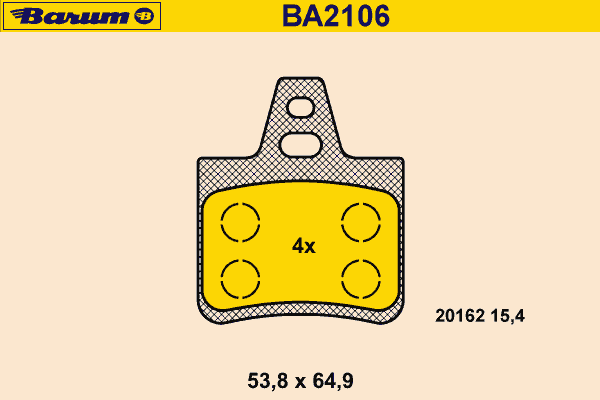 Brake Pad Set, disc brake BA2106