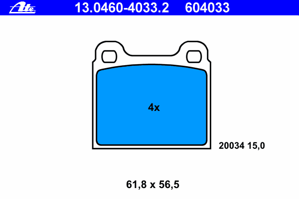 Brake Pad Set, disc brake 13.0460-4033.2