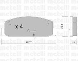 Комплект тормозных колодок, дисковый тормоз 22-0302-1