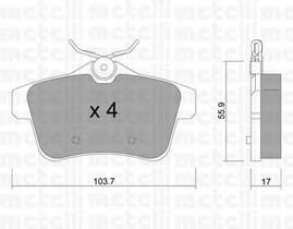 Brake Pad Set, disc brake 22-0855-0