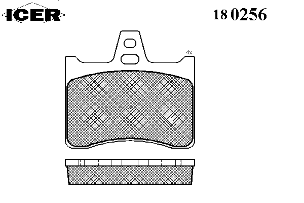 Комплект тормозных колодок, дисковый тормоз 180256