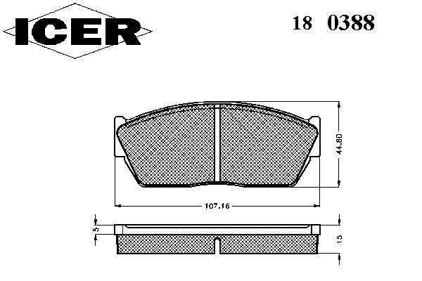 Комплект тормозных колодок, дисковый тормоз 180388