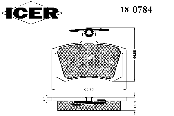 Kit de plaquettes de frein, frein à disque 180784