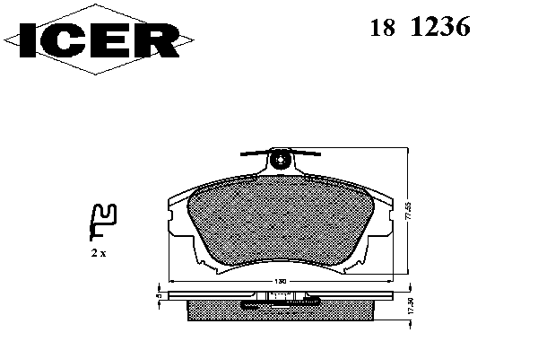 Kit de plaquettes de frein, frein à disque 181236