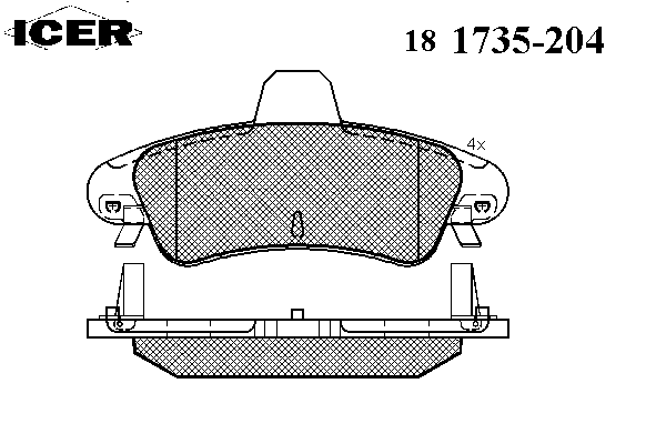 Brake Pad Set, disc brake 181735-204