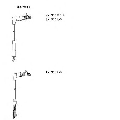 Ignition Cable Kit 300/988