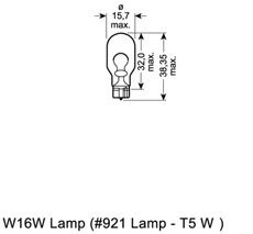 Bulb, indicator; Bulb, brake-/taillight; Bulb, stop light; Bulb, rear fog light; Bulb, reverse light; Bulb, tail light; Bulb, position-/marker light; Bulb, indicator; Bulb, brake-/taillight; Bulb, stop light; Bulb, rear fog light; Bulb, position-/marker light; Bulb, reverse light; Bulb, tail light; Bulb, auxiliary stop light; Bulb, auxiliary stop light 921