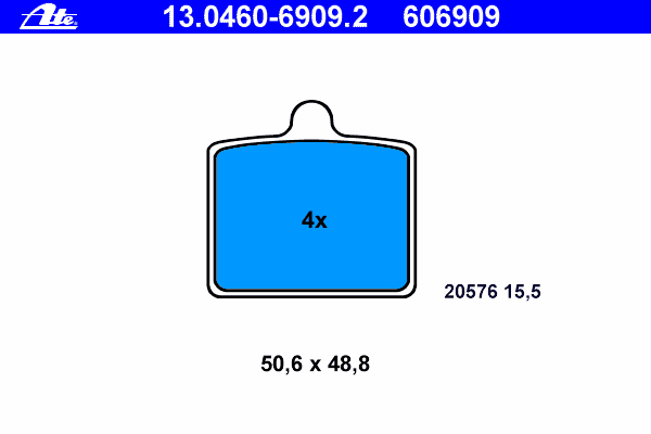 Kit de plaquettes de frein, frein à disque 13.0460-6909.2