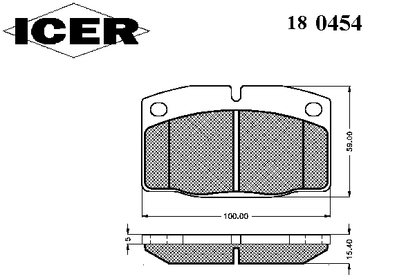 Комплект тормозных колодок, дисковый тормоз 180454